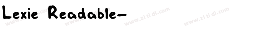 Lexie Readable字体转换